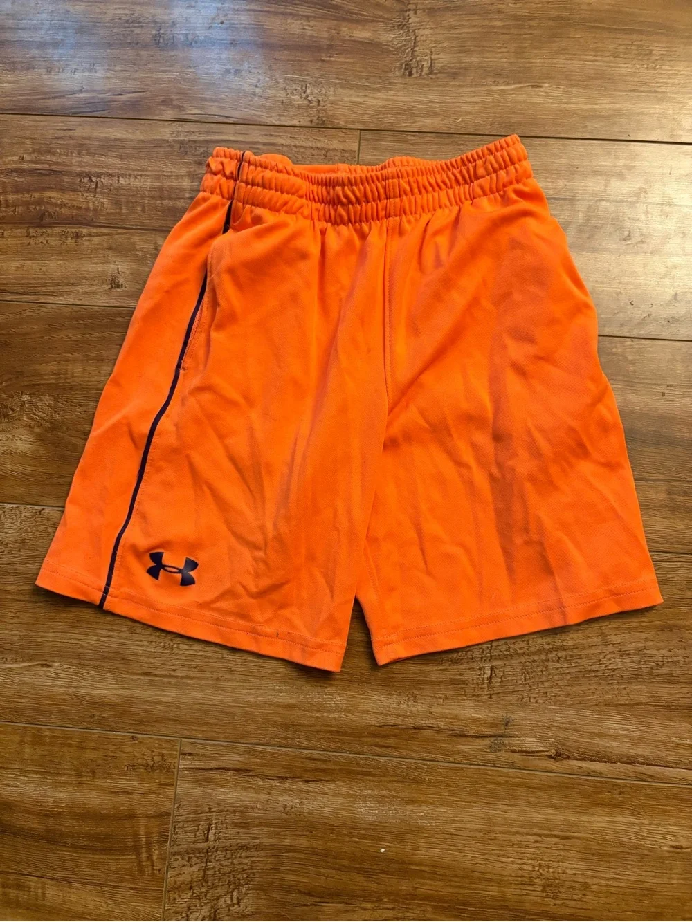 Under Armour Orange Athletic Shorts with Black Trim